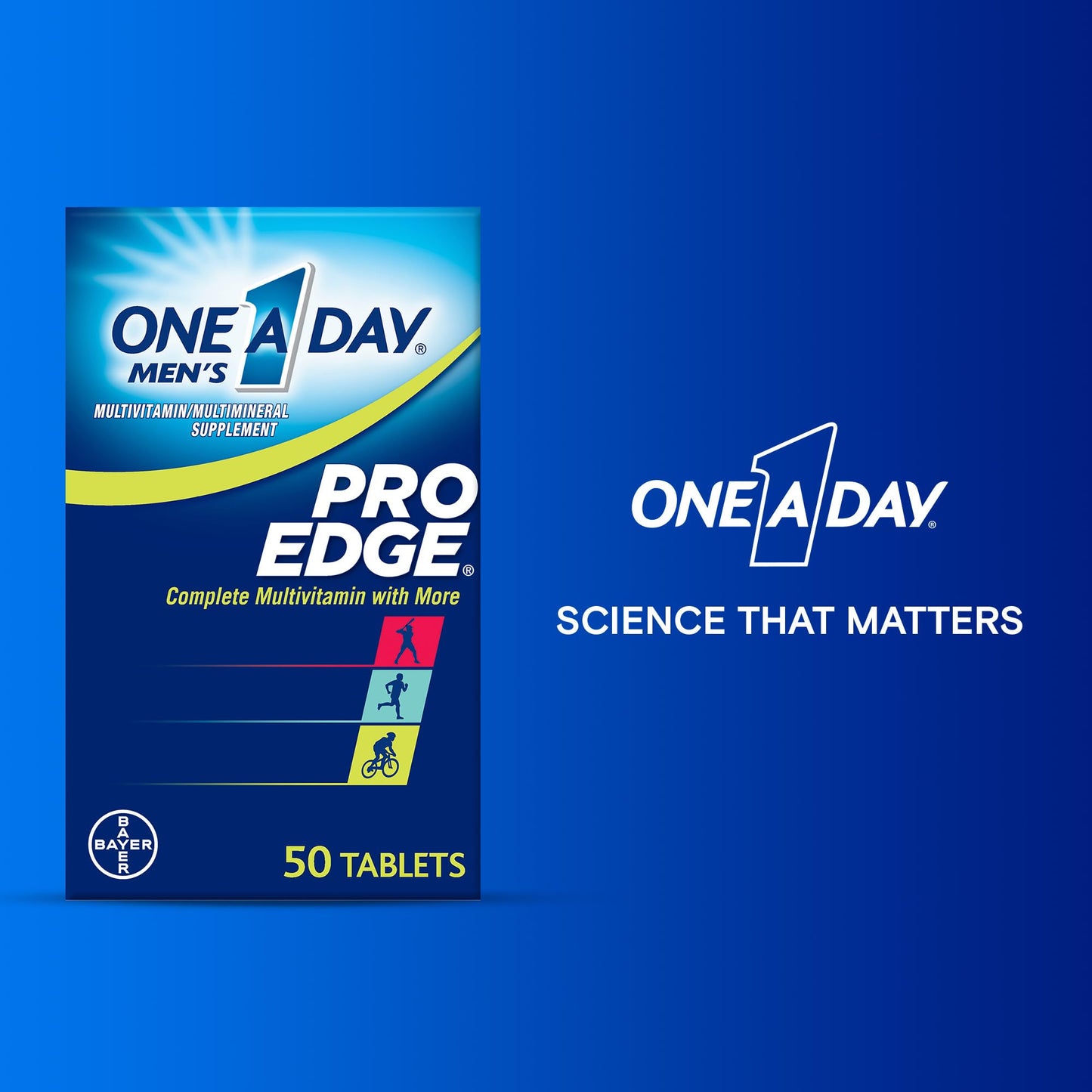 ONE A DAY Men's Pro Edge Multivitamin Tablet, 50 Count