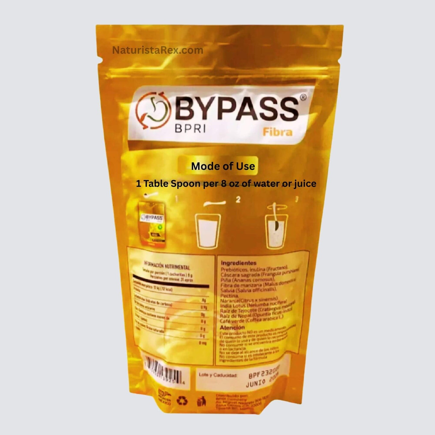Generic B-Pass BPRI Orange Flavor Fiber Powder Dietary Supplement, 8.8 Ounce