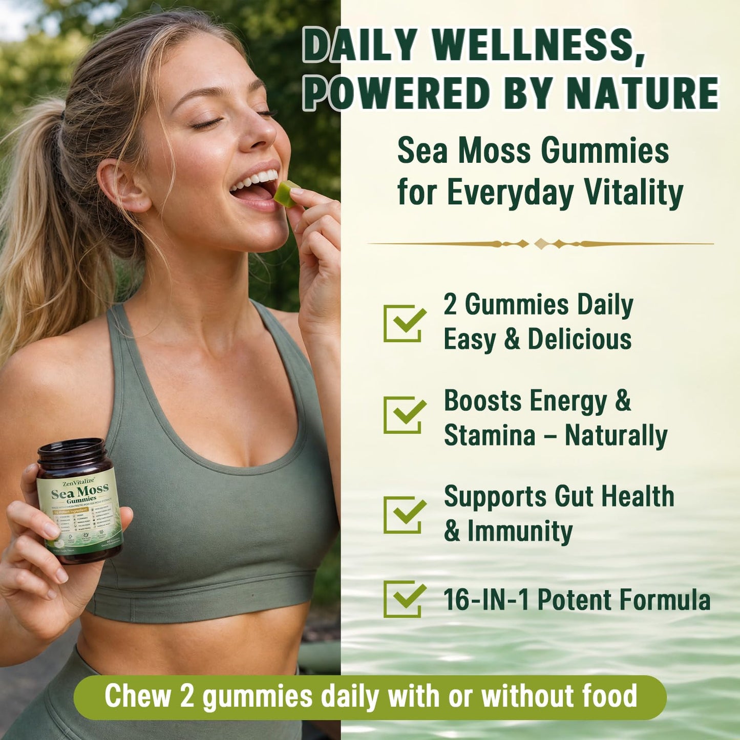 ZenVitalize Sea Moss Gummies 60 Count