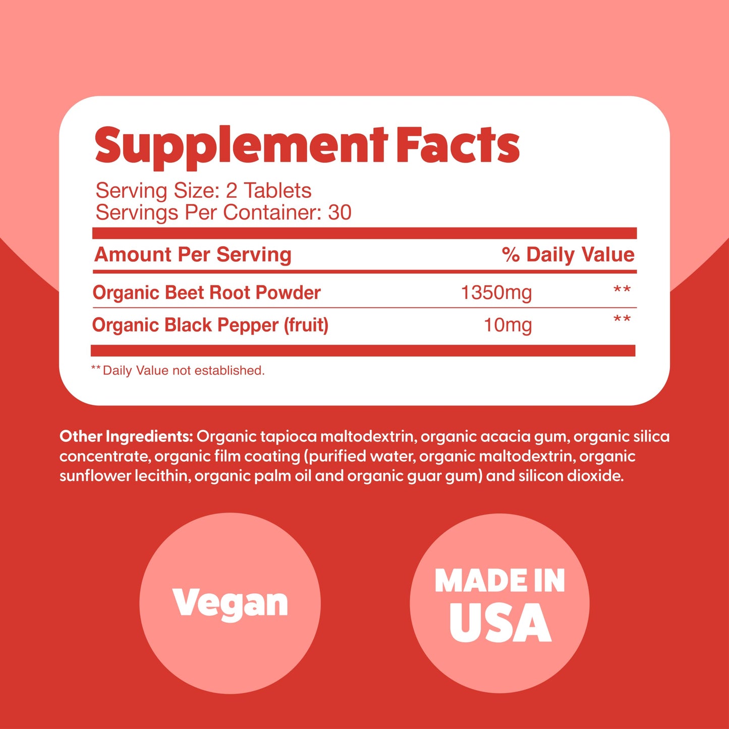 The Feel Great Vitamin Company Organic Beet Root Powder 60 Count