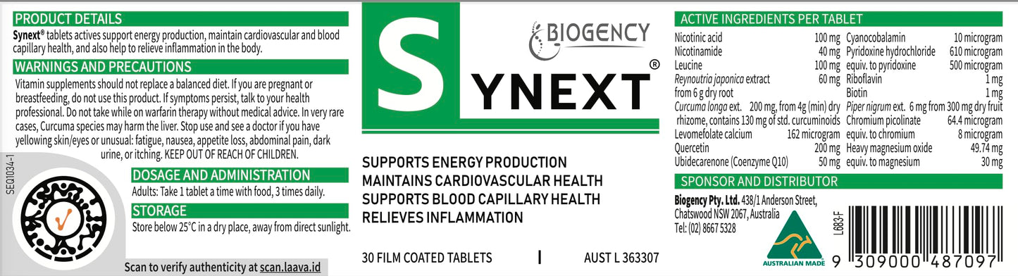 Biogency Synext Supplement Tablet 1