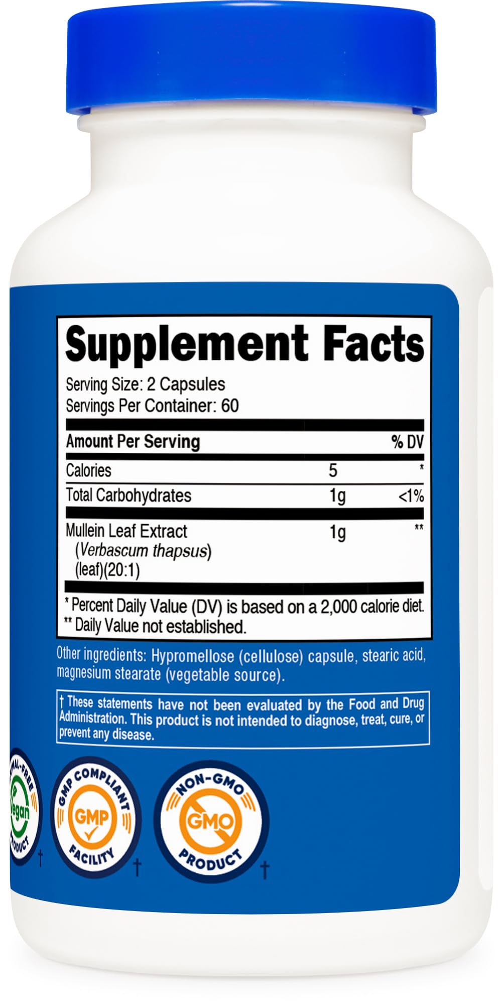 Nutricost Mullein Leaf Extract Capsule 120 Count