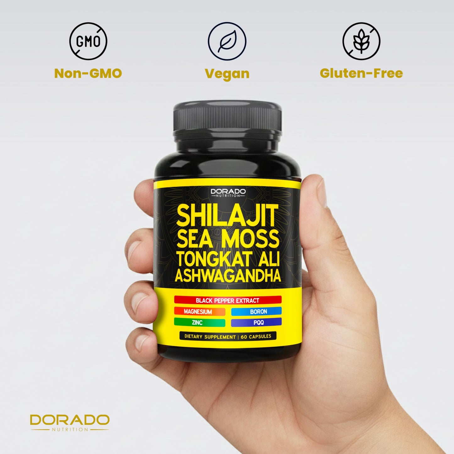 DORADO NUTRITION Shilajit Supplement for Men & Women Capsule 60 Count