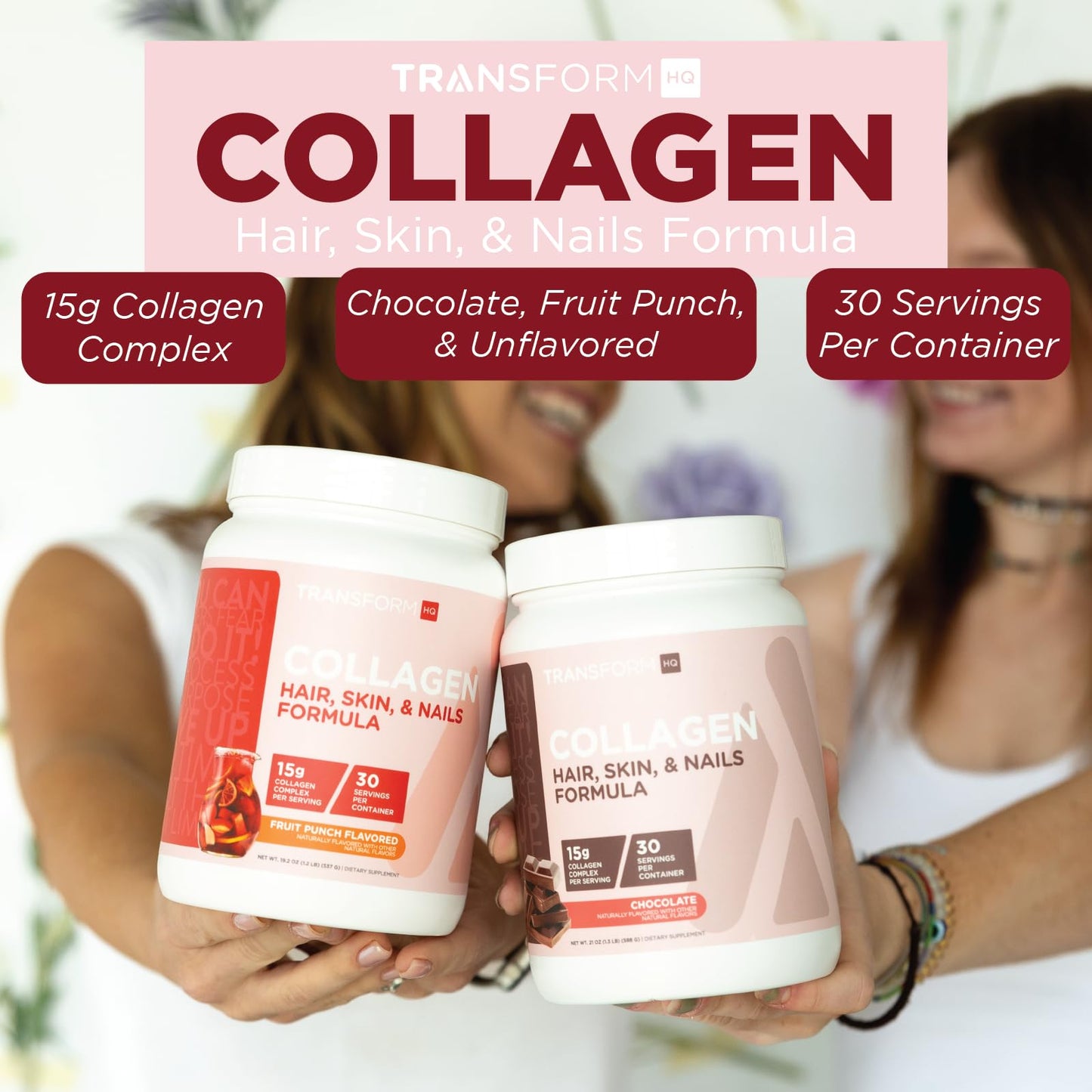 TransformHQ Beauty Collagen (Unflavored) Powder 17.4