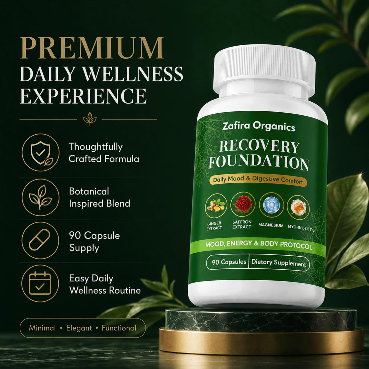 TQIUH Zafira Organics Zafira Recovery Foundation 90 Capsules