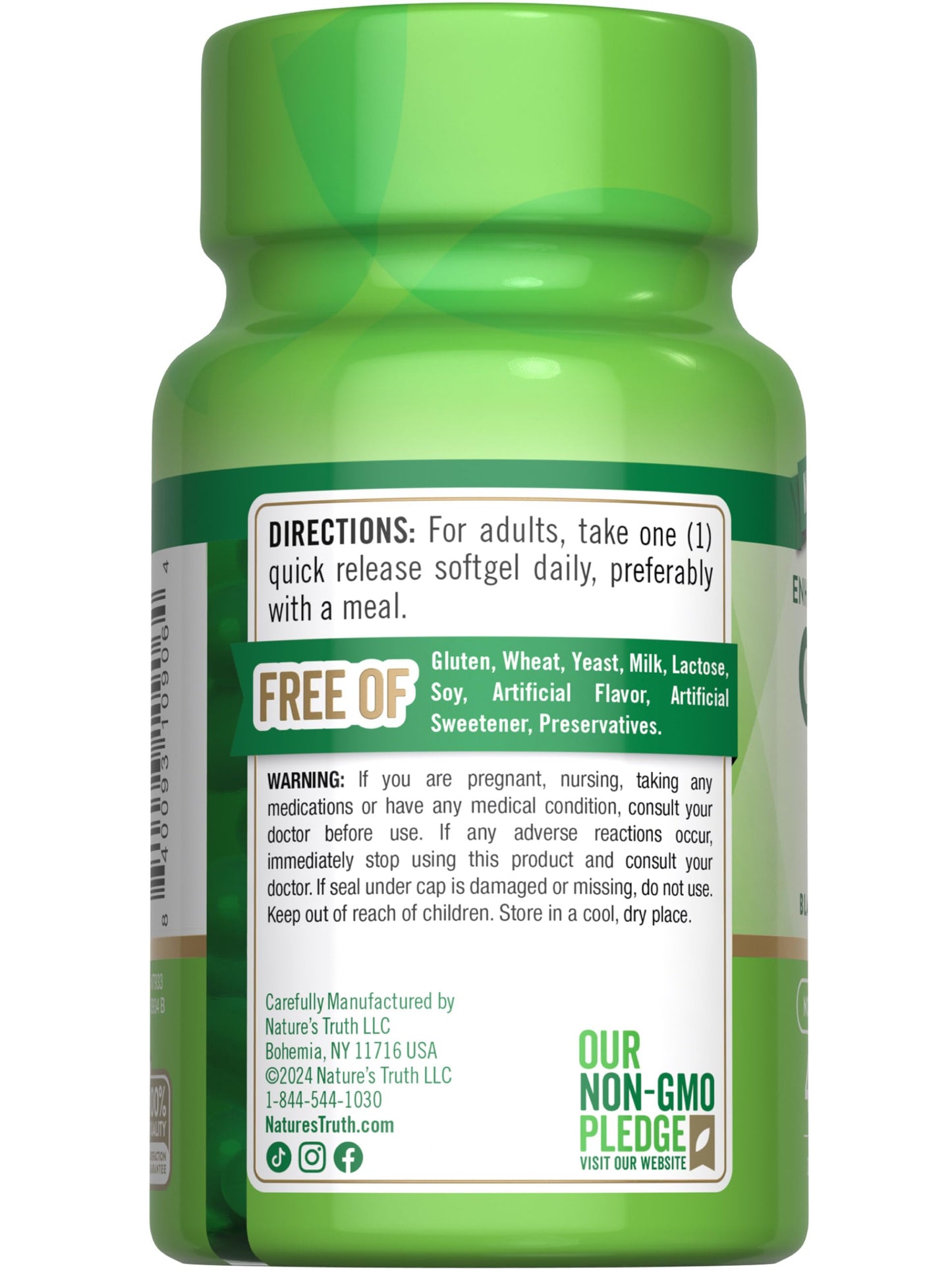 Nature's Truth CoQ10 400mg Softgels 40 Count