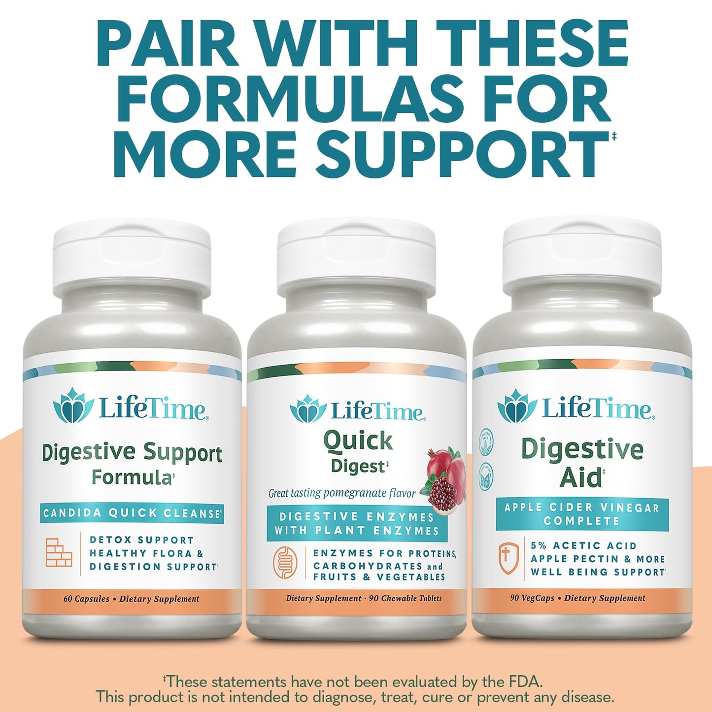 LIFETIME Quick Digest Digestive Enzymes Tablet 90 Count