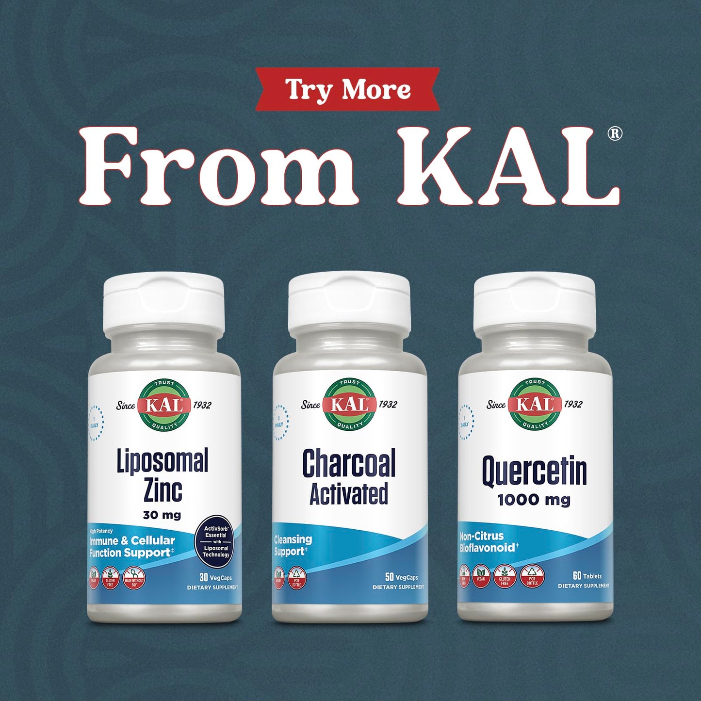 KAL Activated Charcoal Capsules 50 Count
