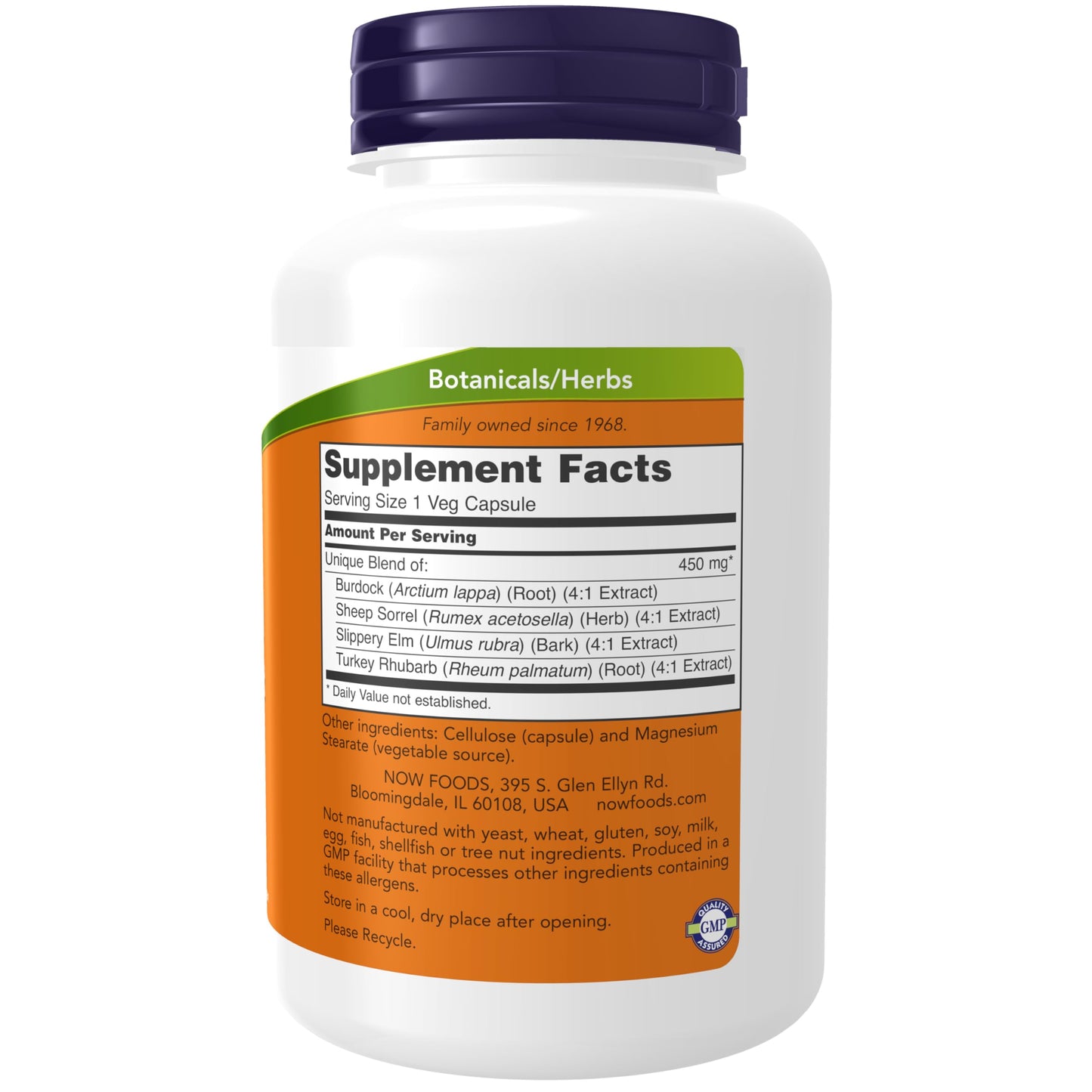 NOW Foods Ojibwa Herbal Extract 4:1 Extract 450 mg, Vegetarian Capsules, 180 Count