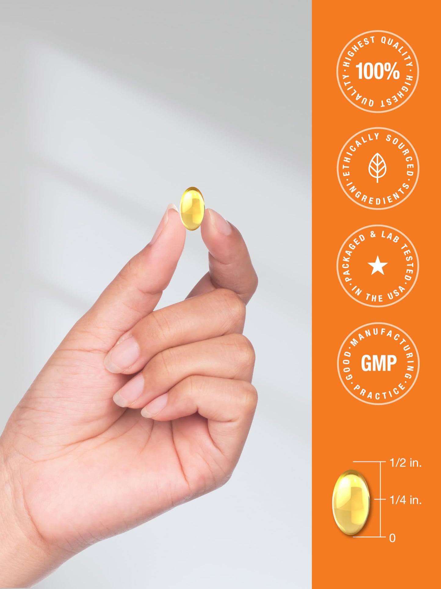Horbäach Vitamin D3 K2 5000 iu 100mcg MK-7 Complex Softgel Capsules 180