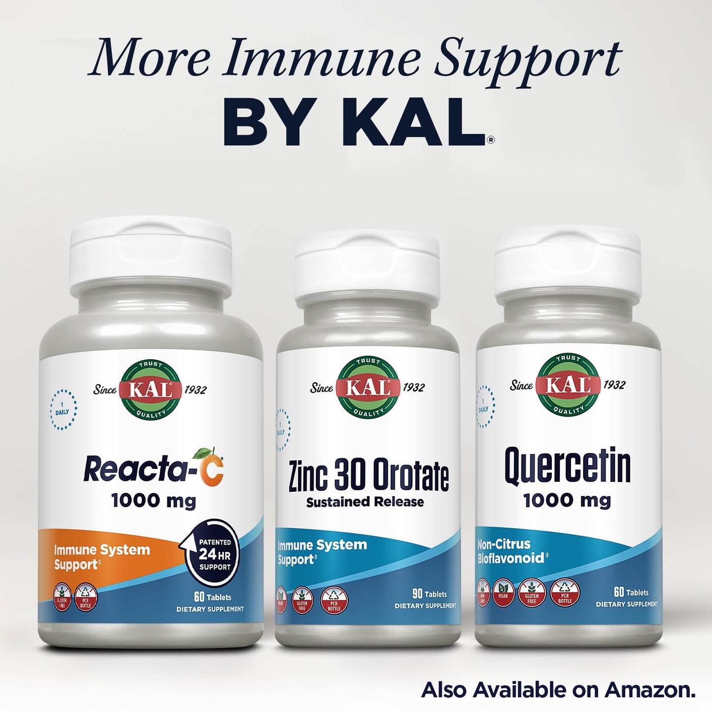 KAL Zinc Orotate 30mg Sustained Release Chelated Zinc Tablets Immune Support, 90 Tablets