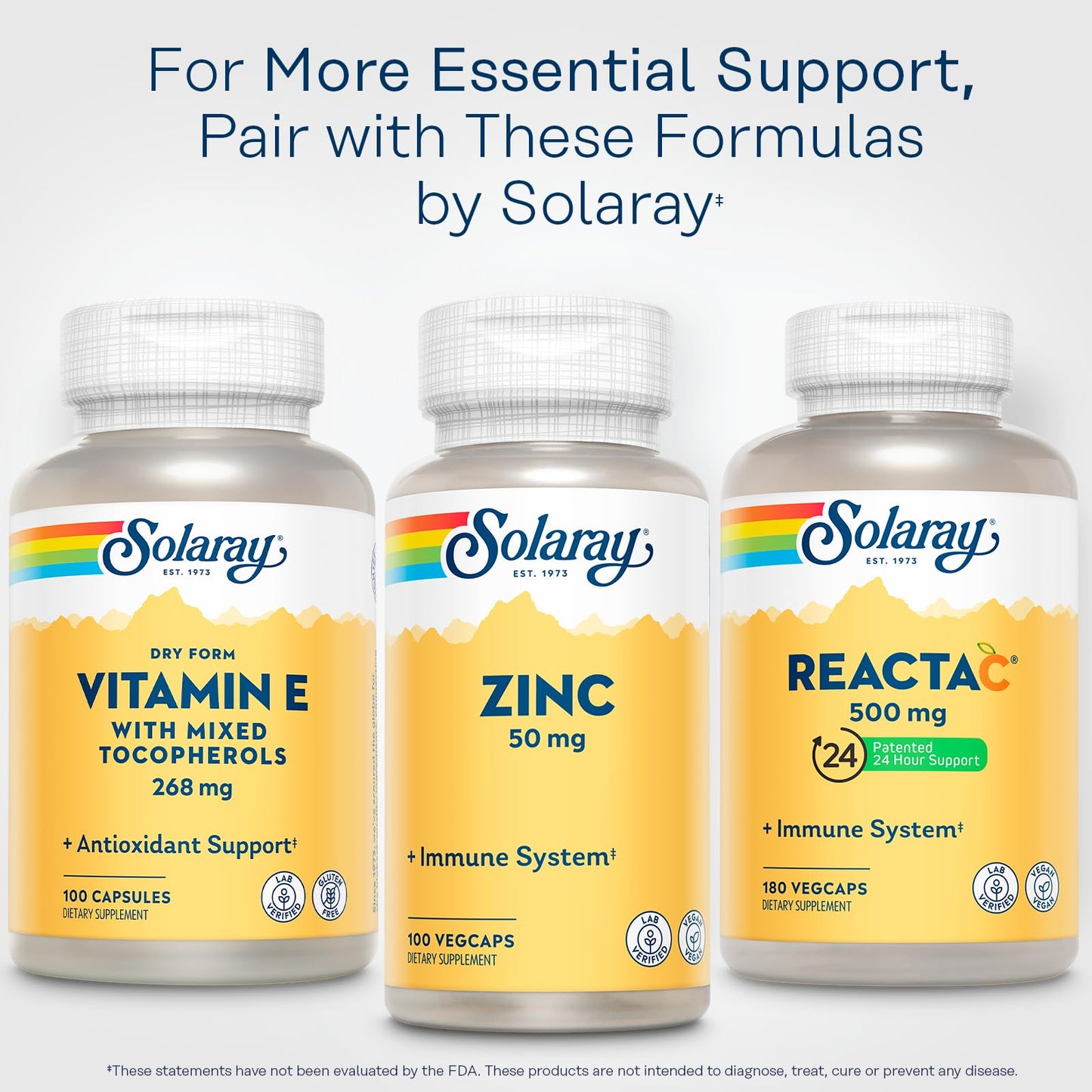 SOLARAY Vitamin E 400 IU Capsule, 100 Count