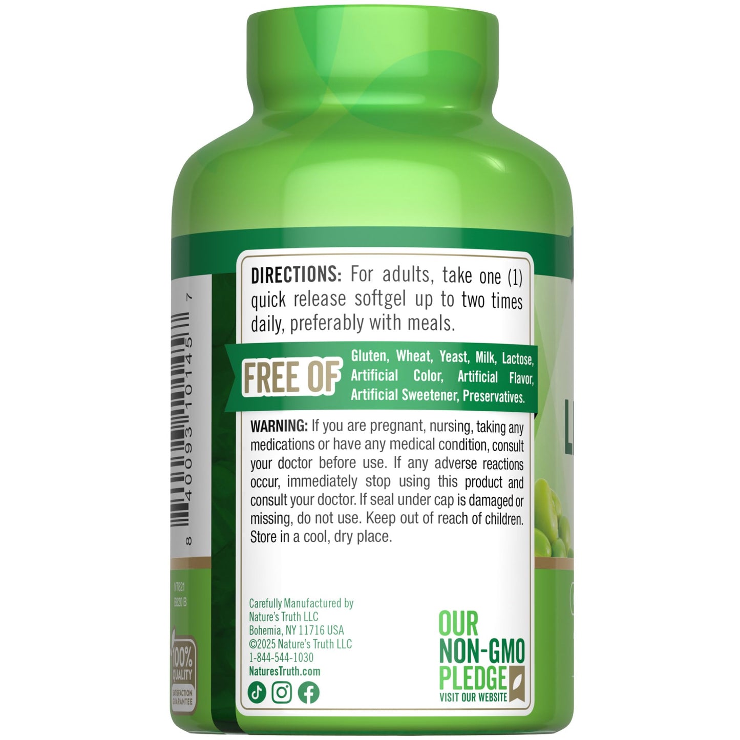 Nature's Truth Ultra Soy Lecithin 1200 mg Softgels 120