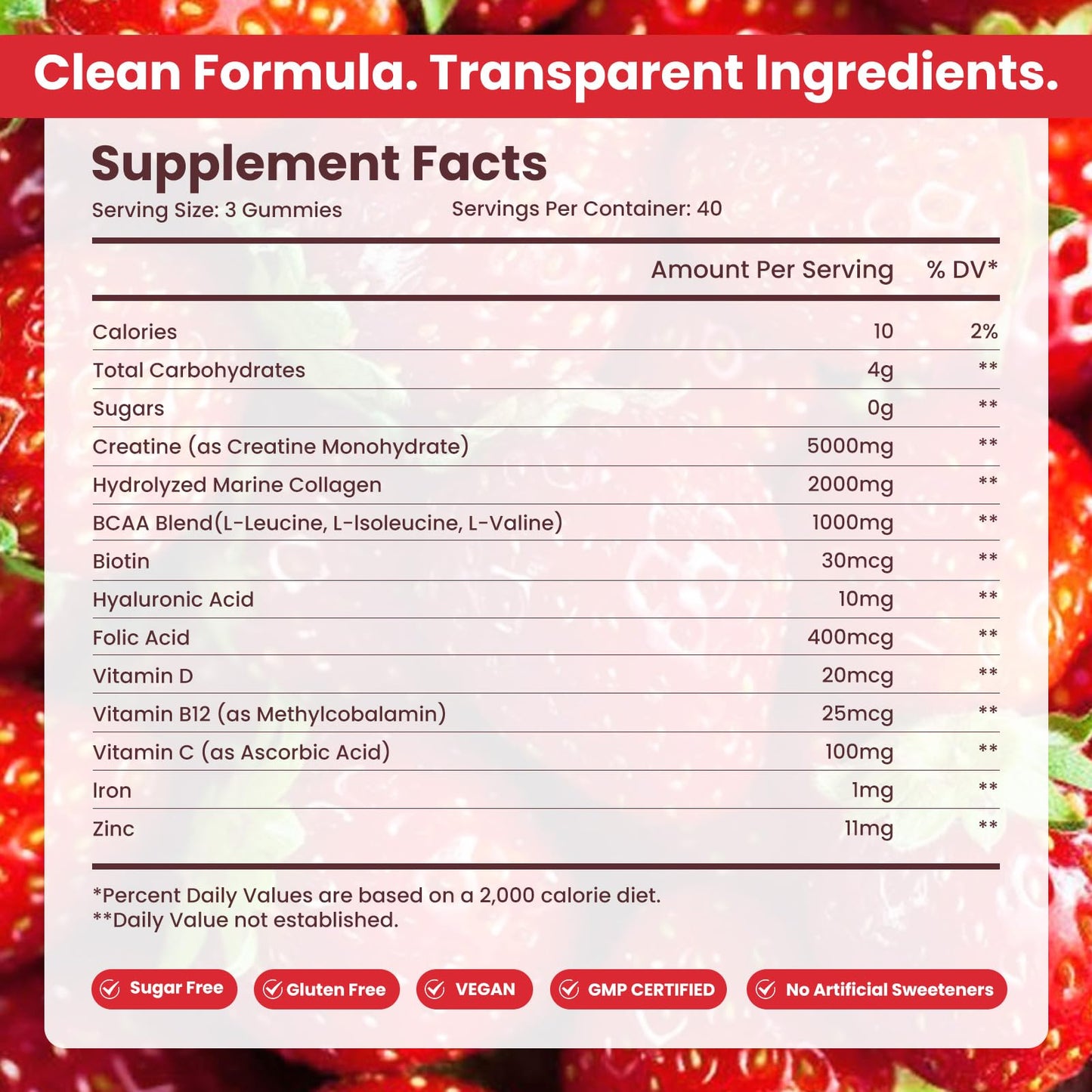 WaviFera Creatine Monohydrate Gummies, 120 Gummies