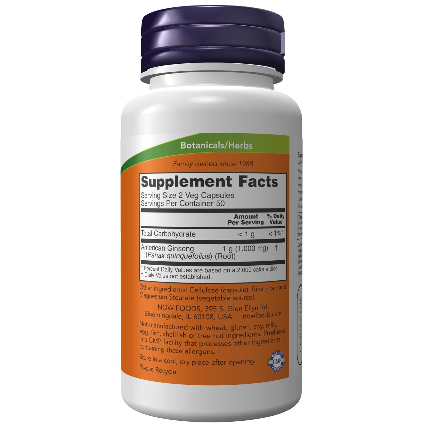 NOW Foods American Ginseng Capsules 300 Count
