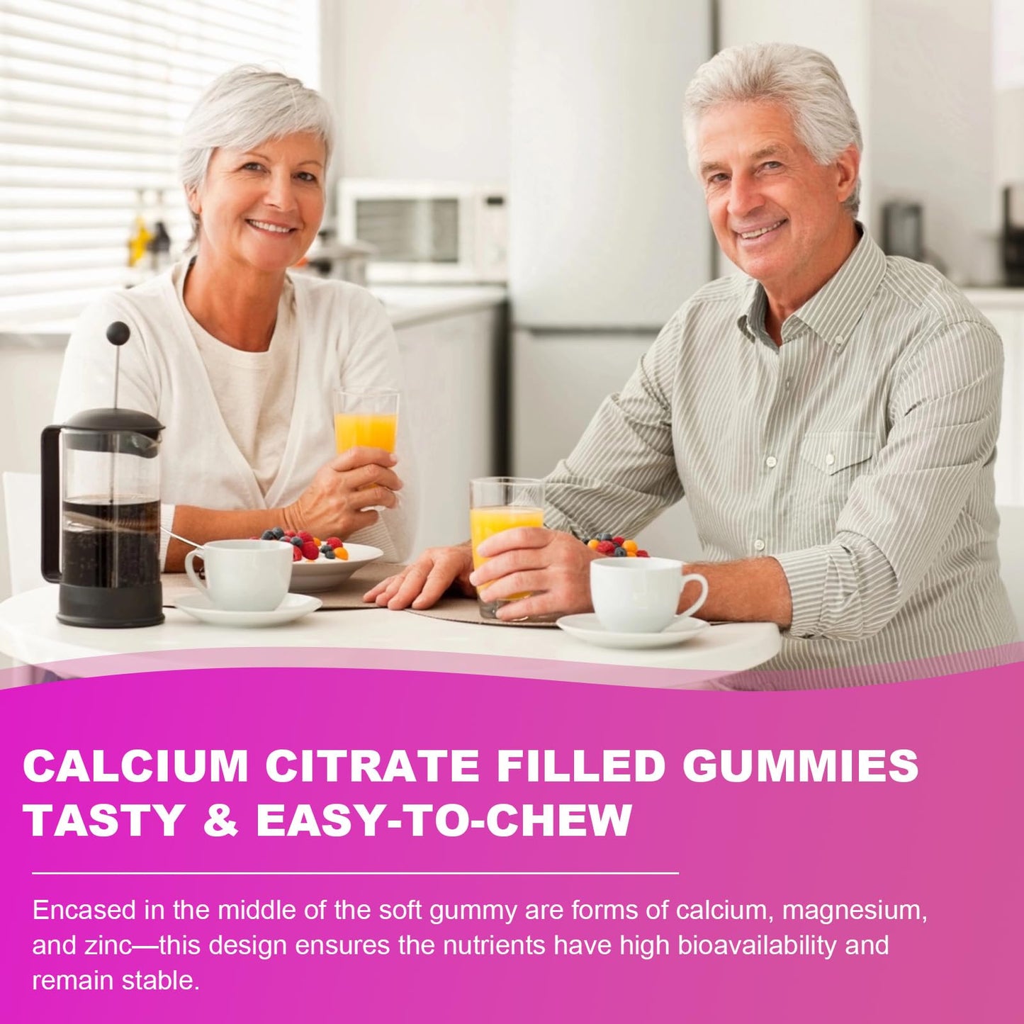 Elysx Calcium Citrate 1200mg with Vitamin D3 Gummies, 60 Count
