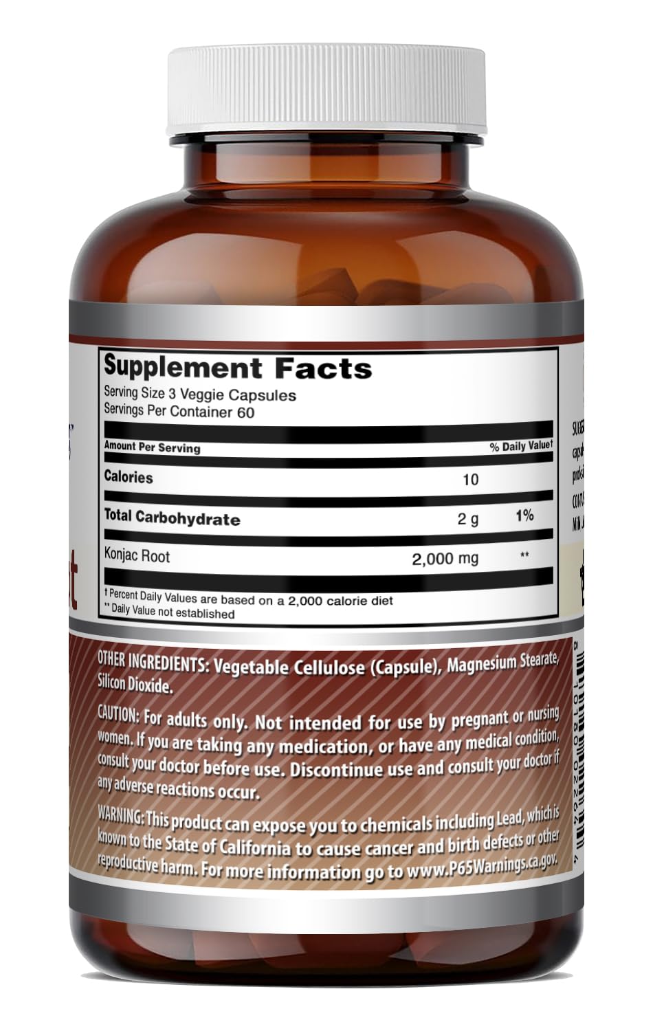 Amazing Nutrition Konjac Root Supplement Capsules, 180 Capsules