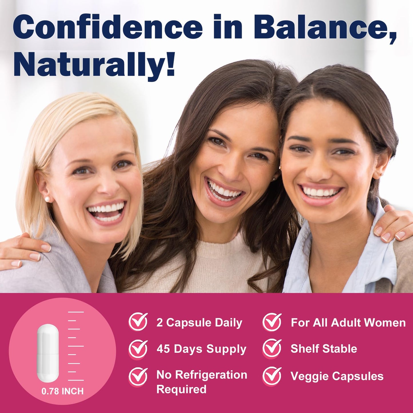 ZEBORA Vaginal Probiotics for Women 100 Billion CFUs, Probiotic for Digestive Health & Vaginal pH Balance & Urinary Tract Health, with Organic Cranberry & Prebiotics Capsule 90