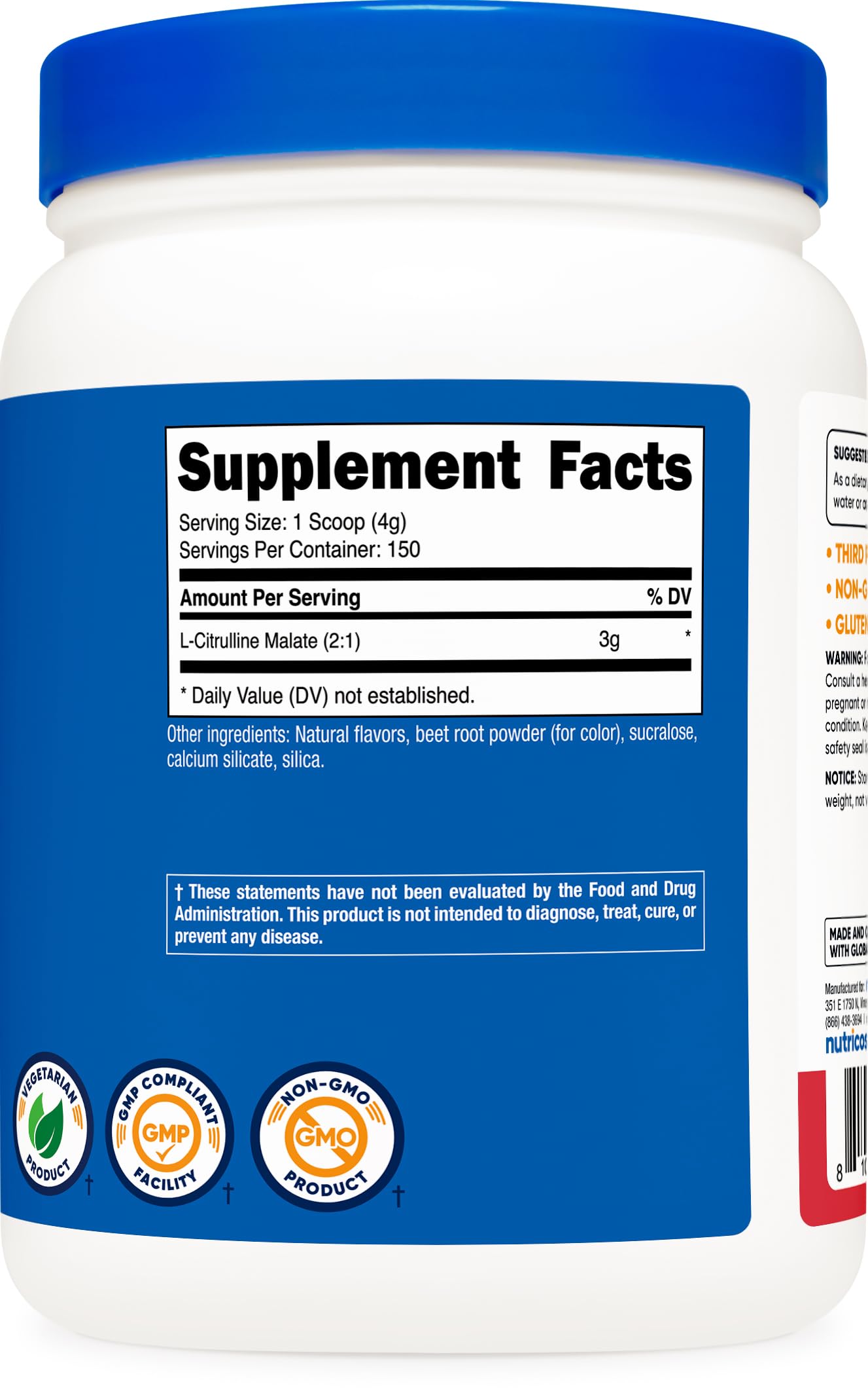 Nutricost L-Citrulline Malate 2:1 Powder 21.2