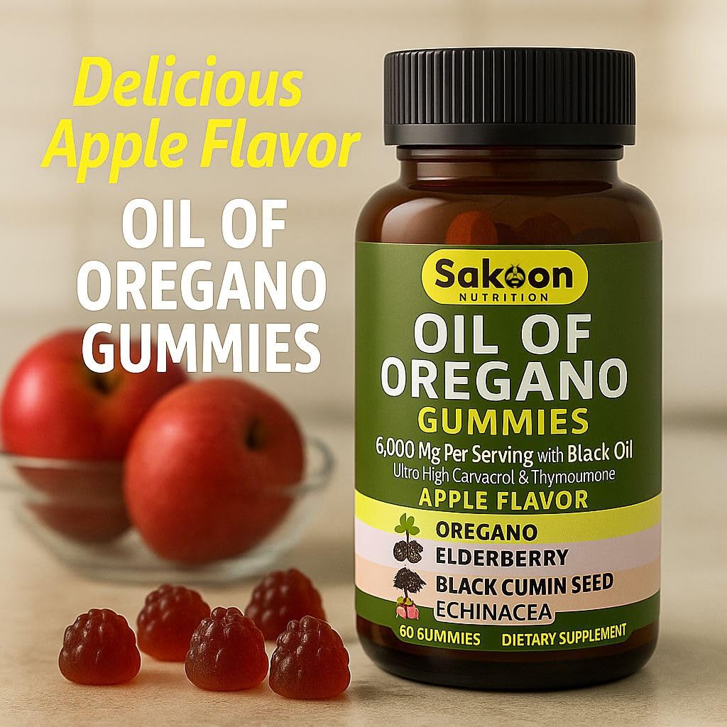 Sakoon nutrition Oil of Oregano Gummies 60 Count