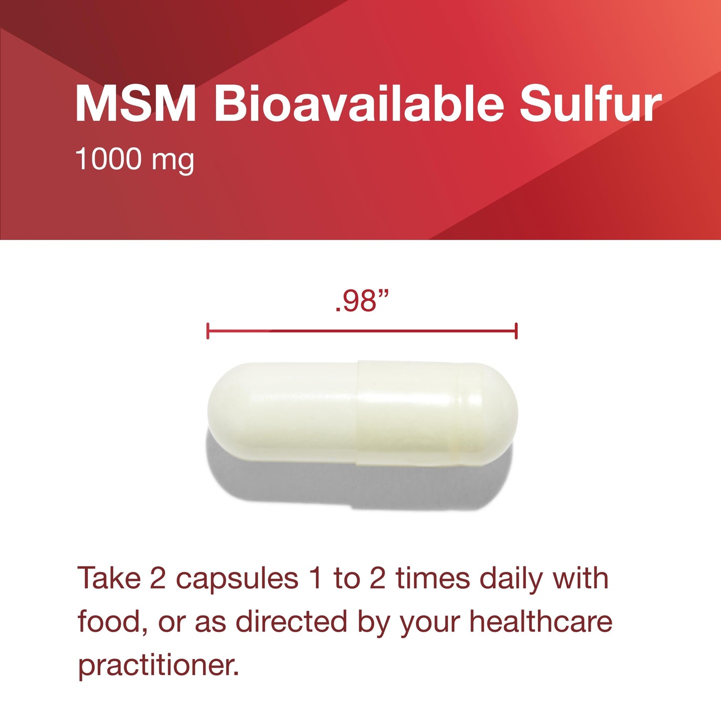 Protocol for Life Balance MSM Bioavailable Sulfur 1000mg Capsules 180