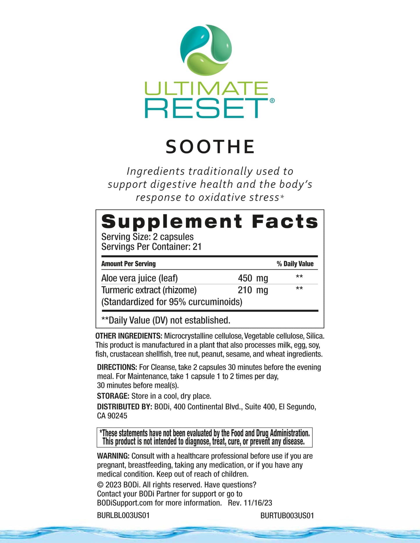 BODi Ultimate Reset Complete Kit – 21-Day Full Body Cleanse Capsules, Pack of 6
