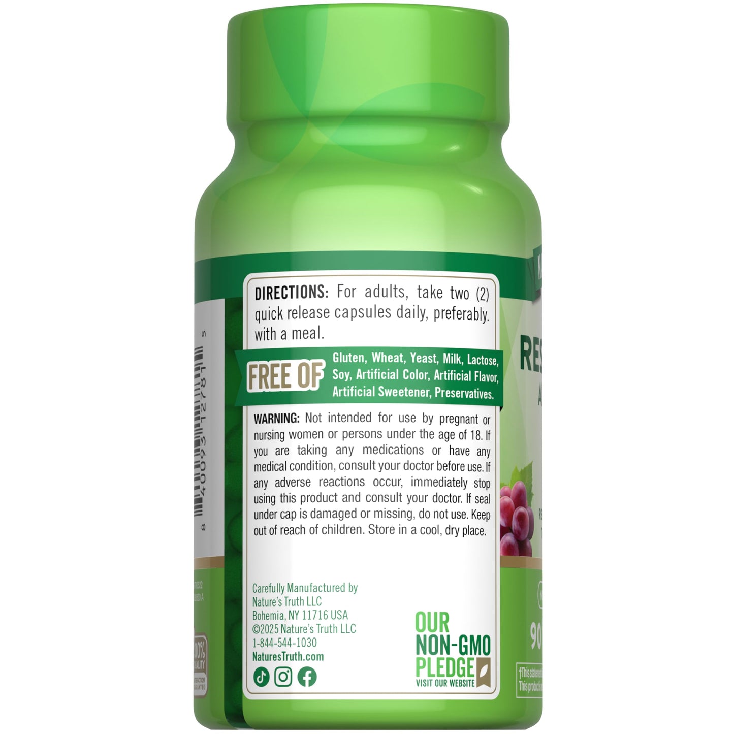 Nature's Truth Resveratrol Complex Capsules 90