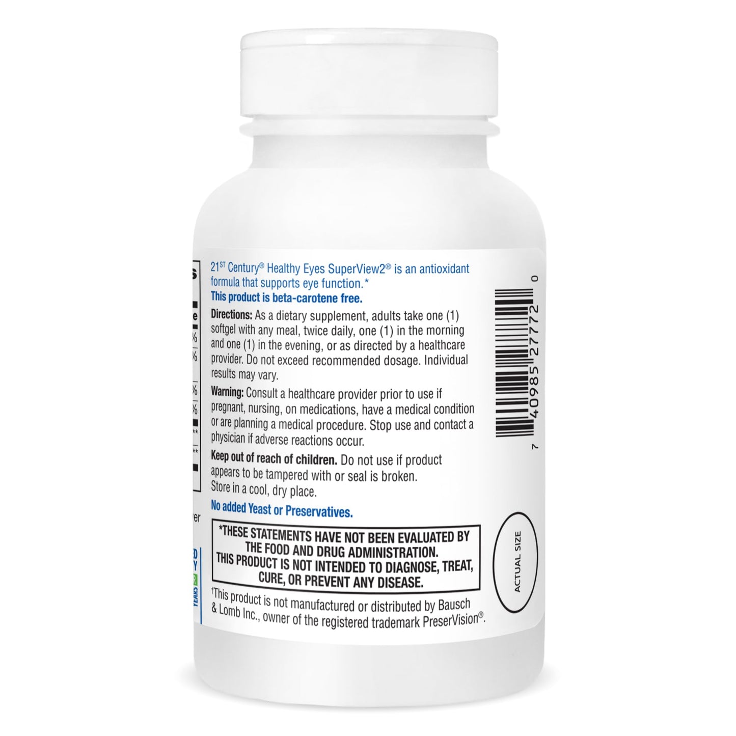 21st Century Healthy Eyes SuperView 2 Softgels 120 Count