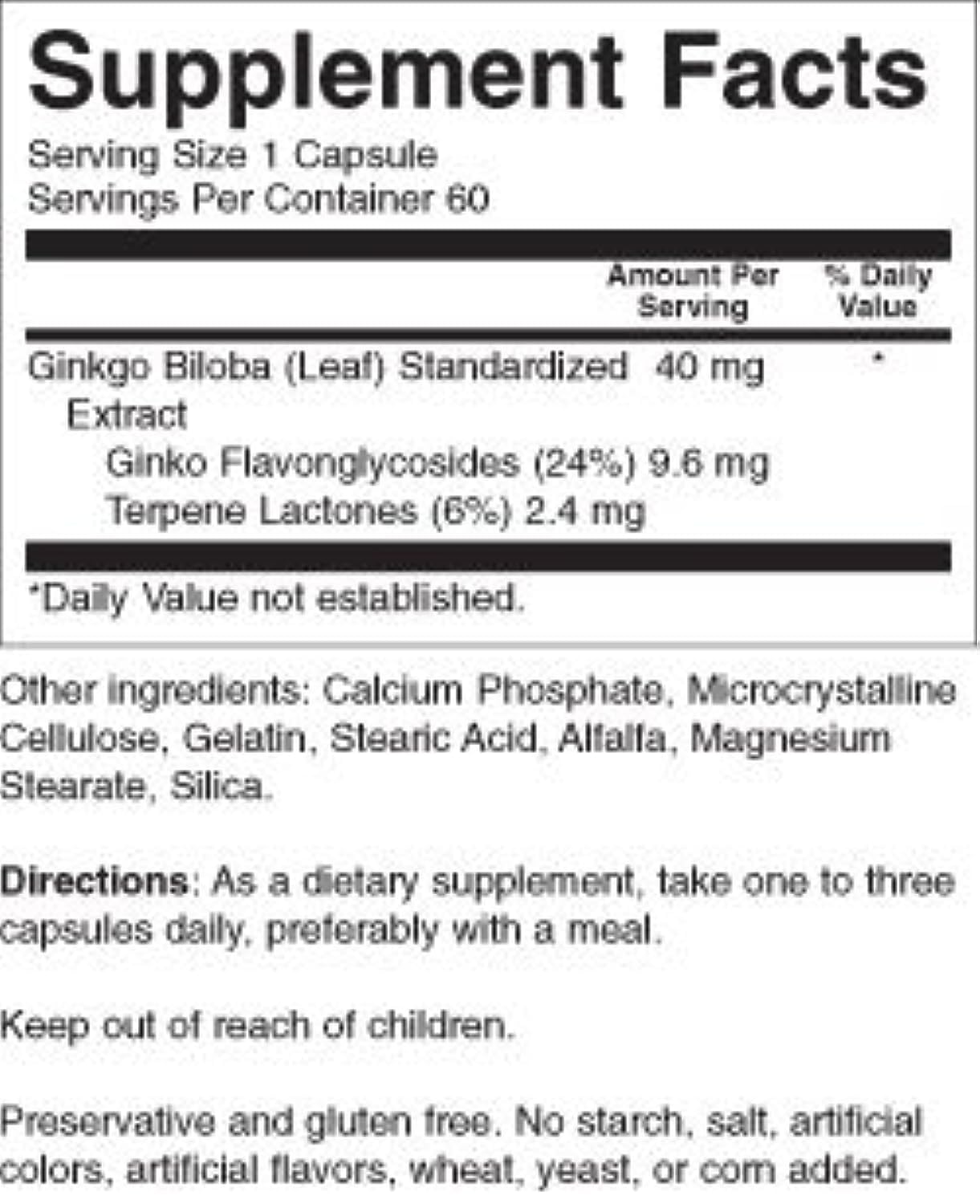 Nature's Blend Ginkgo Biloba 40 mg 60 Capsules