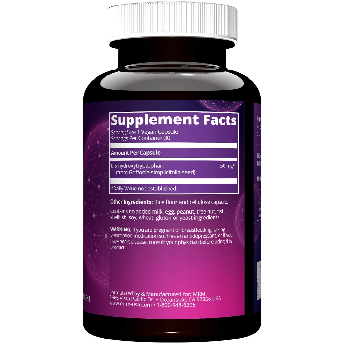 MRM 5-HTP 50 mg Capsules, 30 Servings