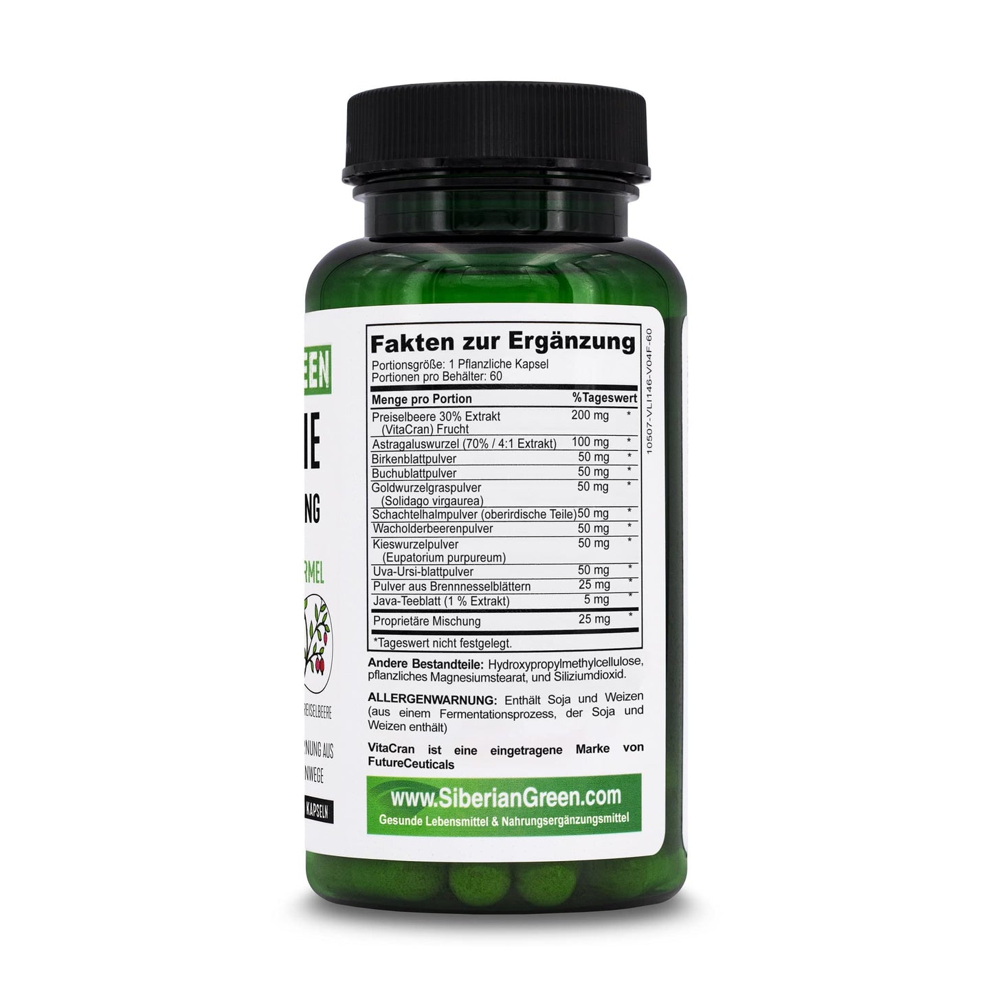 Siberian Green Herbal Kidney Detox Capsule, 60 Count