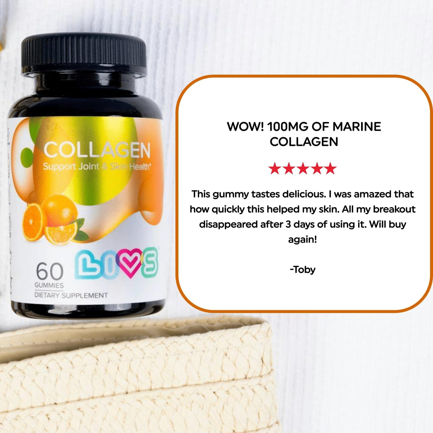 LIVS Marine Collagen Gummies 60 Gummies