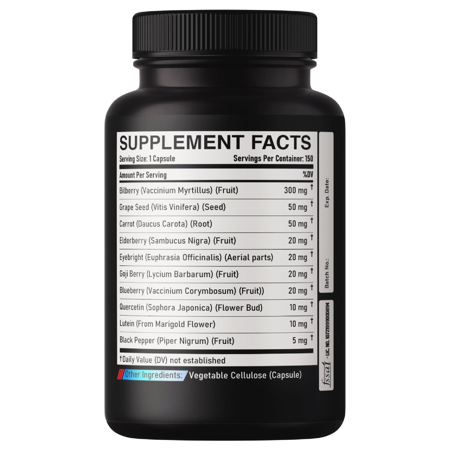 DEDICAD Bilberry Extract Capsules 150 Count