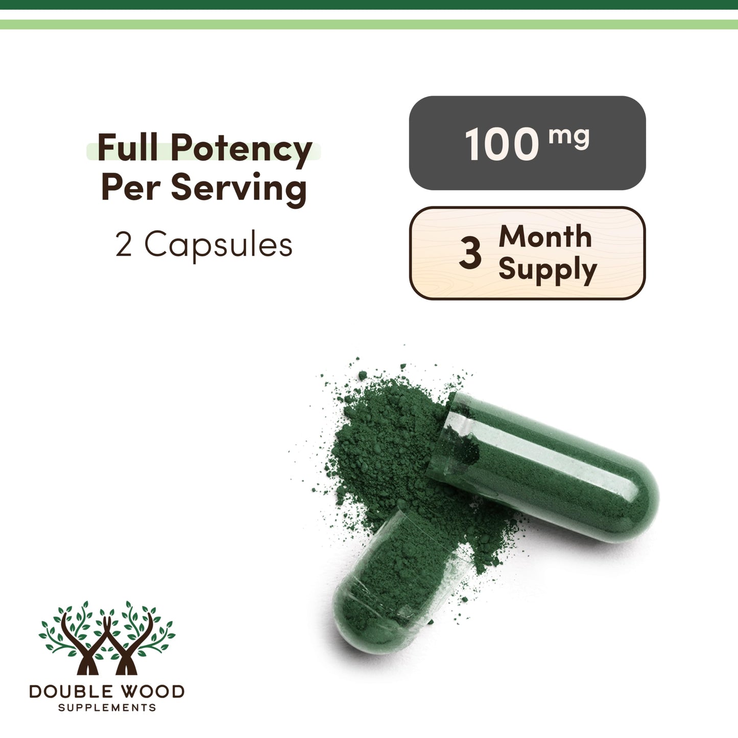 Double Wood Supplements Chlorophyll Capsules, 90 Count