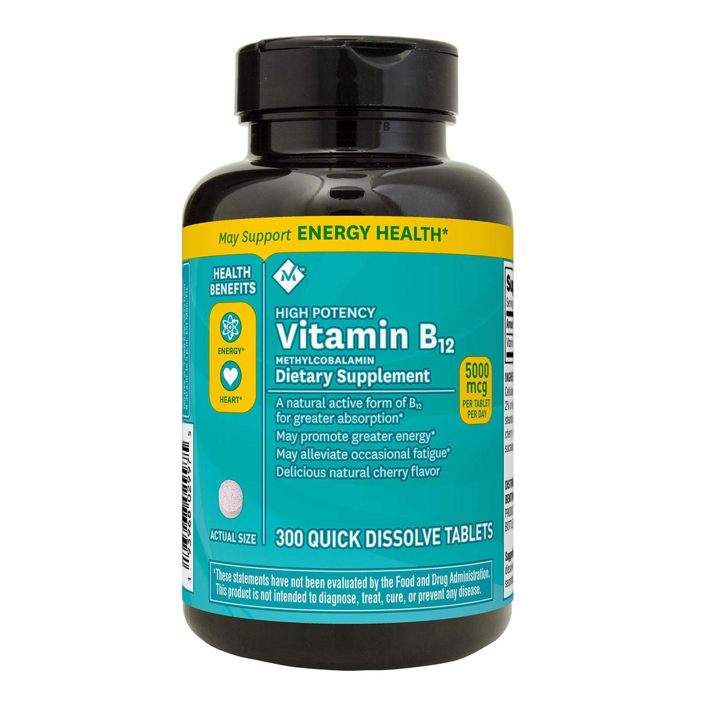 Member's Mark Vitamin B12 Methylcobalamin Dietary Supplement Tablet, 300 Tablets