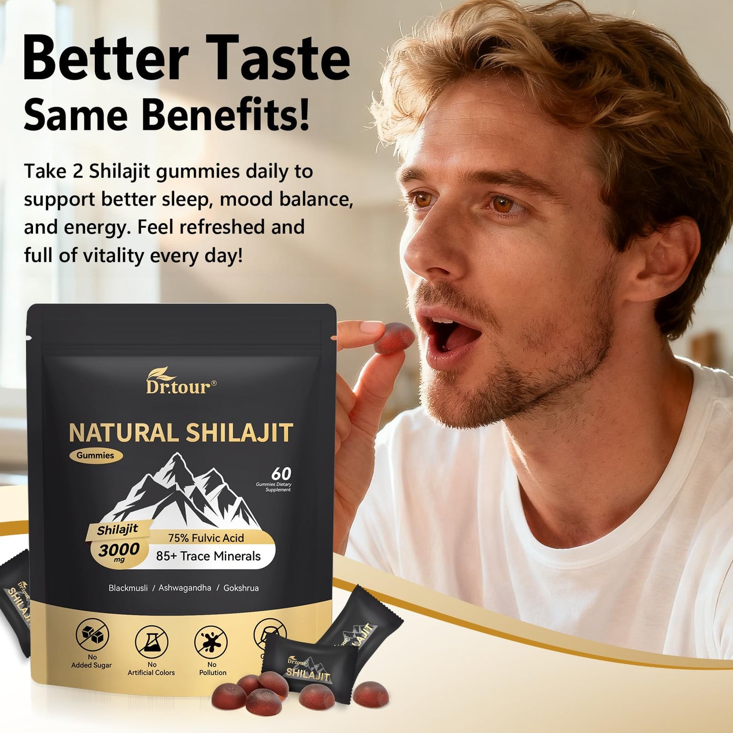 Dr.tour Shilajit Gold Resin Gummies 60 Count