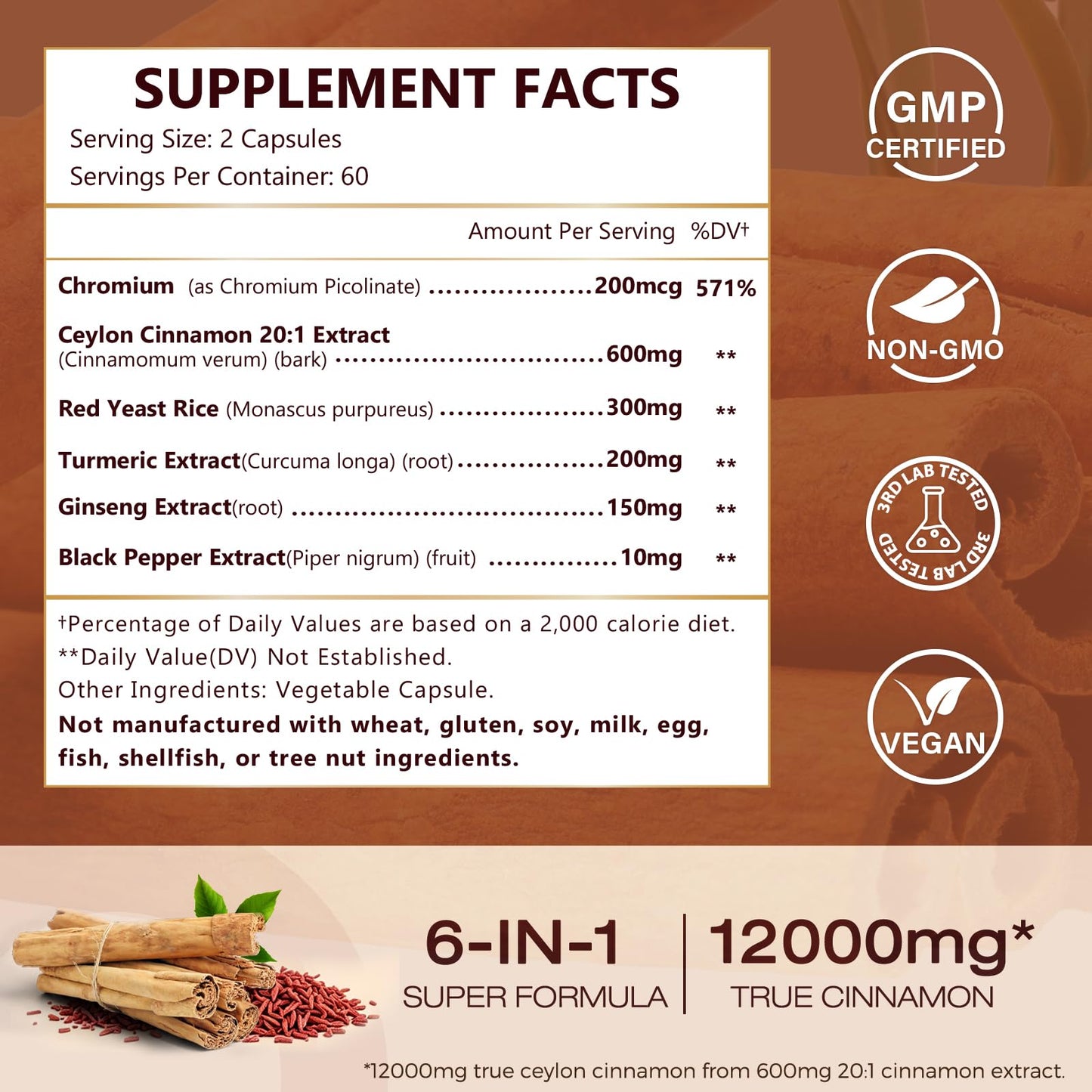 NATURE TARGET Ceylon Cinnamon Capsules 120 Capsules