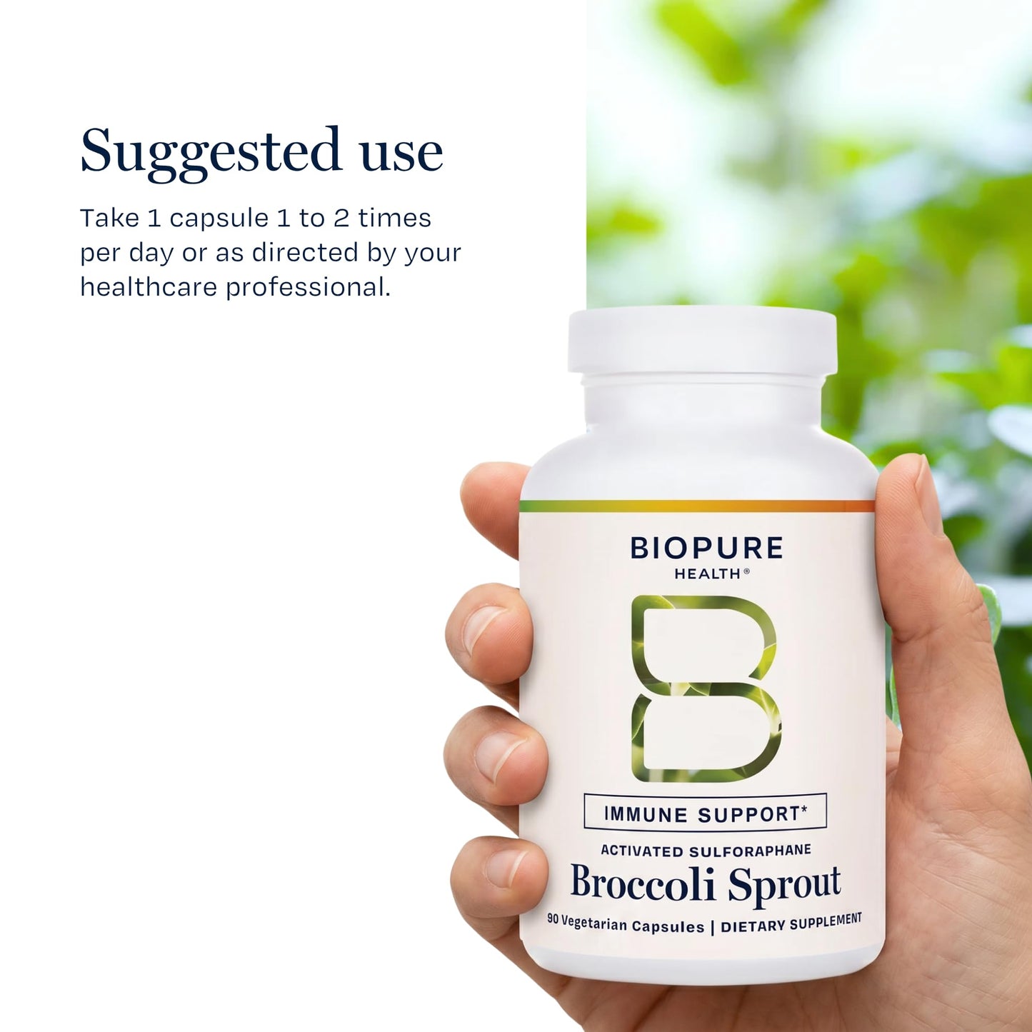 BioPure Broccoli Sprout Supplement Capsules, 90 Count