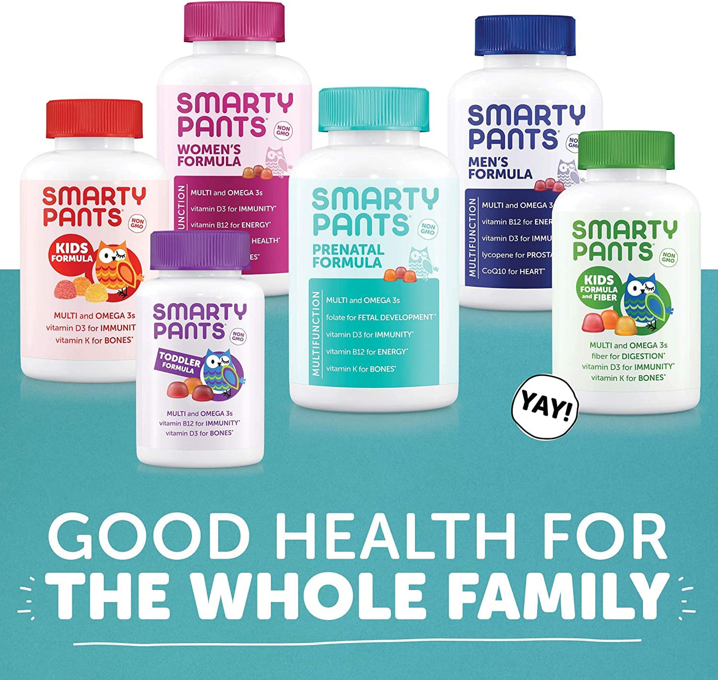 SmartyPants Prenatal Multivitamins and Probiotic Immunity Bundle Gummies 180 Count