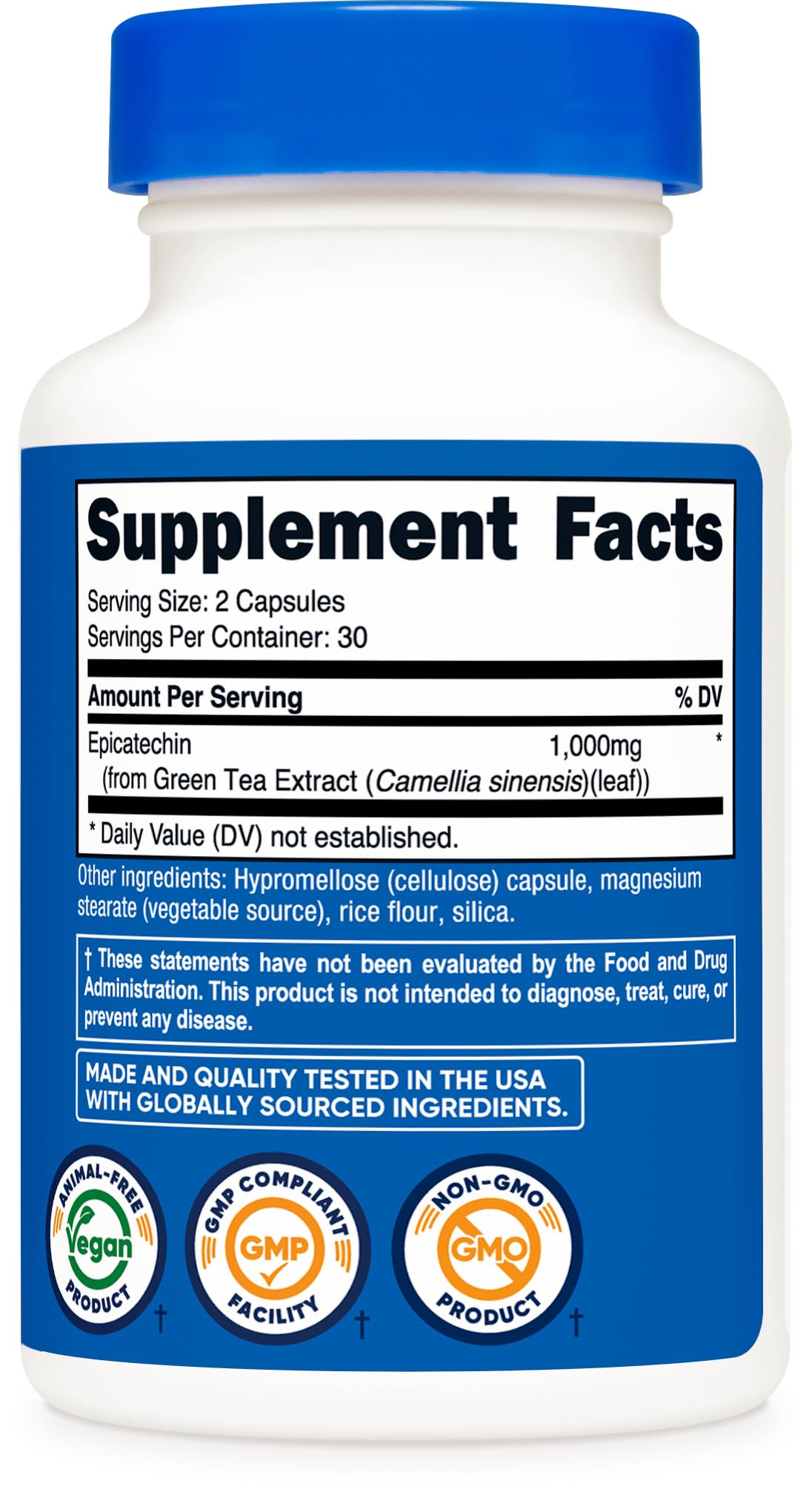 Nutricost Epicatechin (1,000mg) Capsule, 60 Capsules