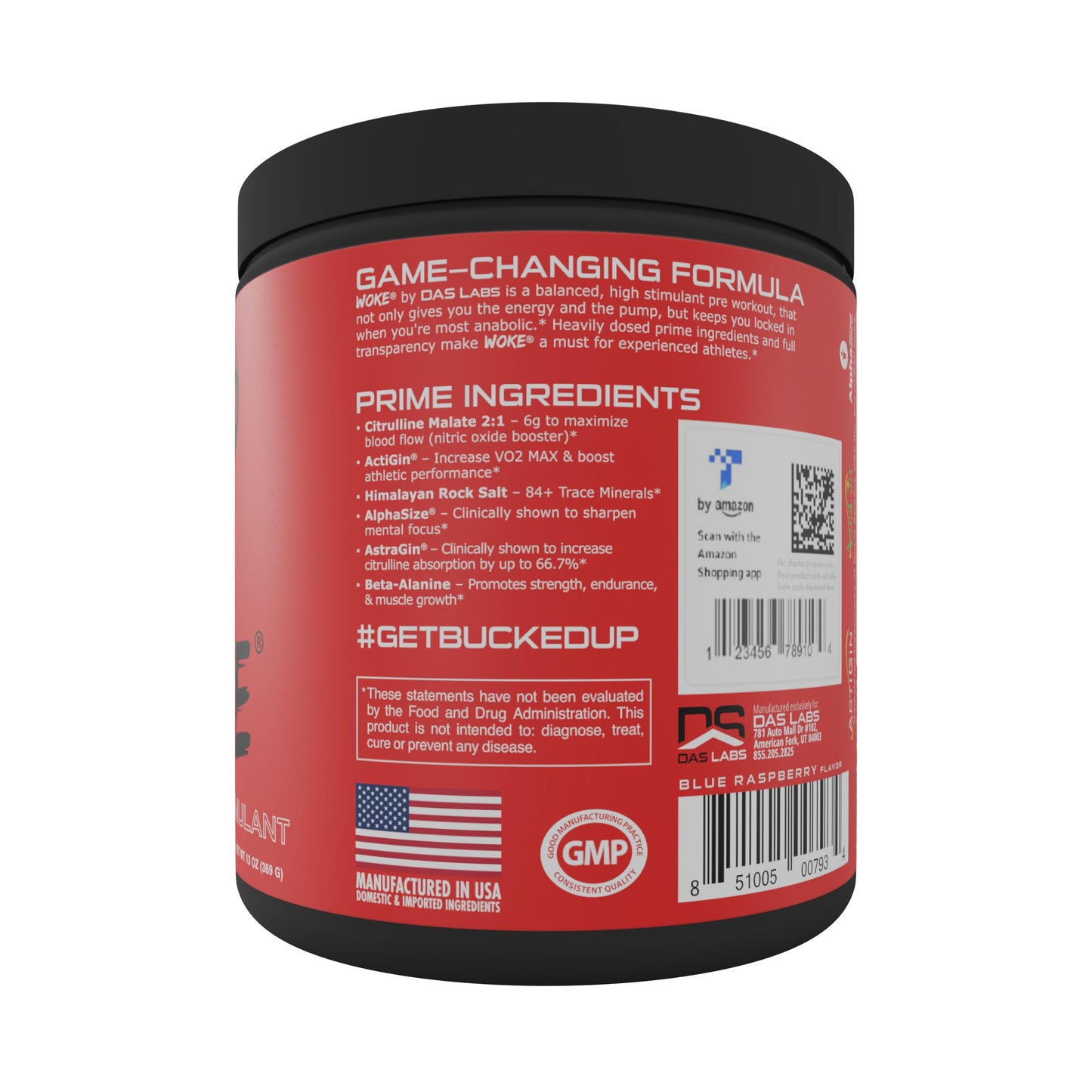 Bucked Up Woke High Stim Pre Workout Powder 12.33 oz