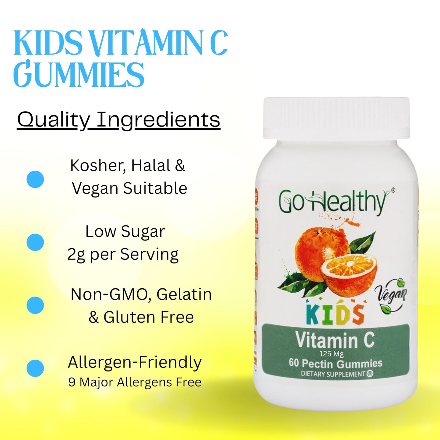 Go Healthy Natural Multivitamin Gummies and Vitamin C Gummies, Gummy, 150