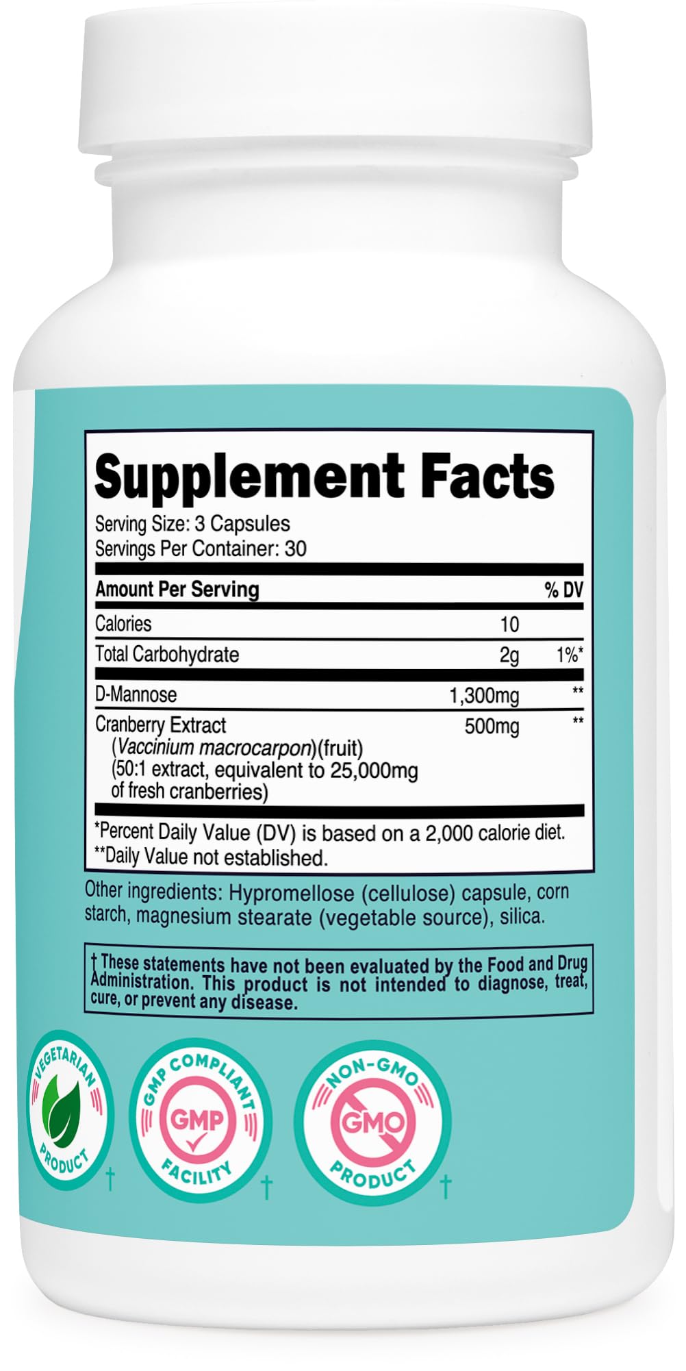 Nutricost D-Mannose with Cranberry Extract for Women Powder 3.5 Ounce