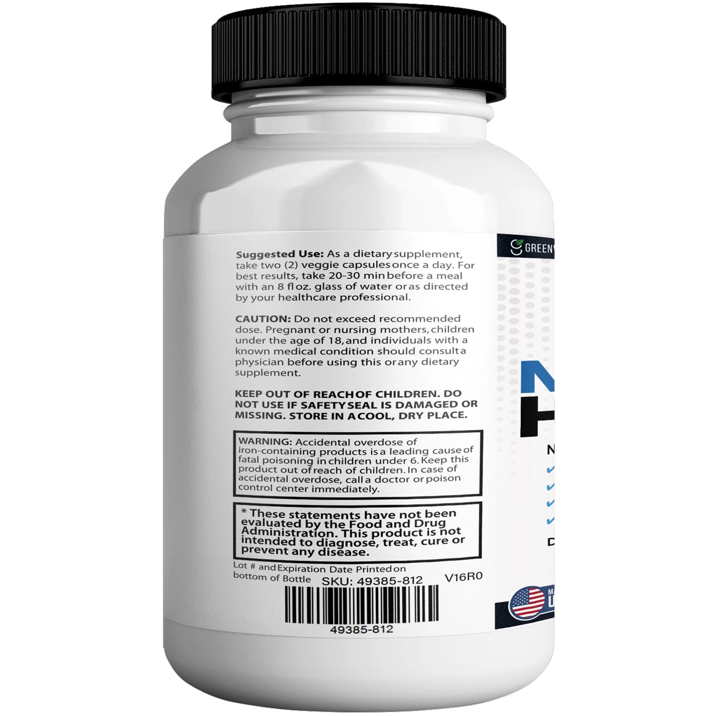 GREENVIFY Memory Hack Max Brain Support Supplement 60 Capsules