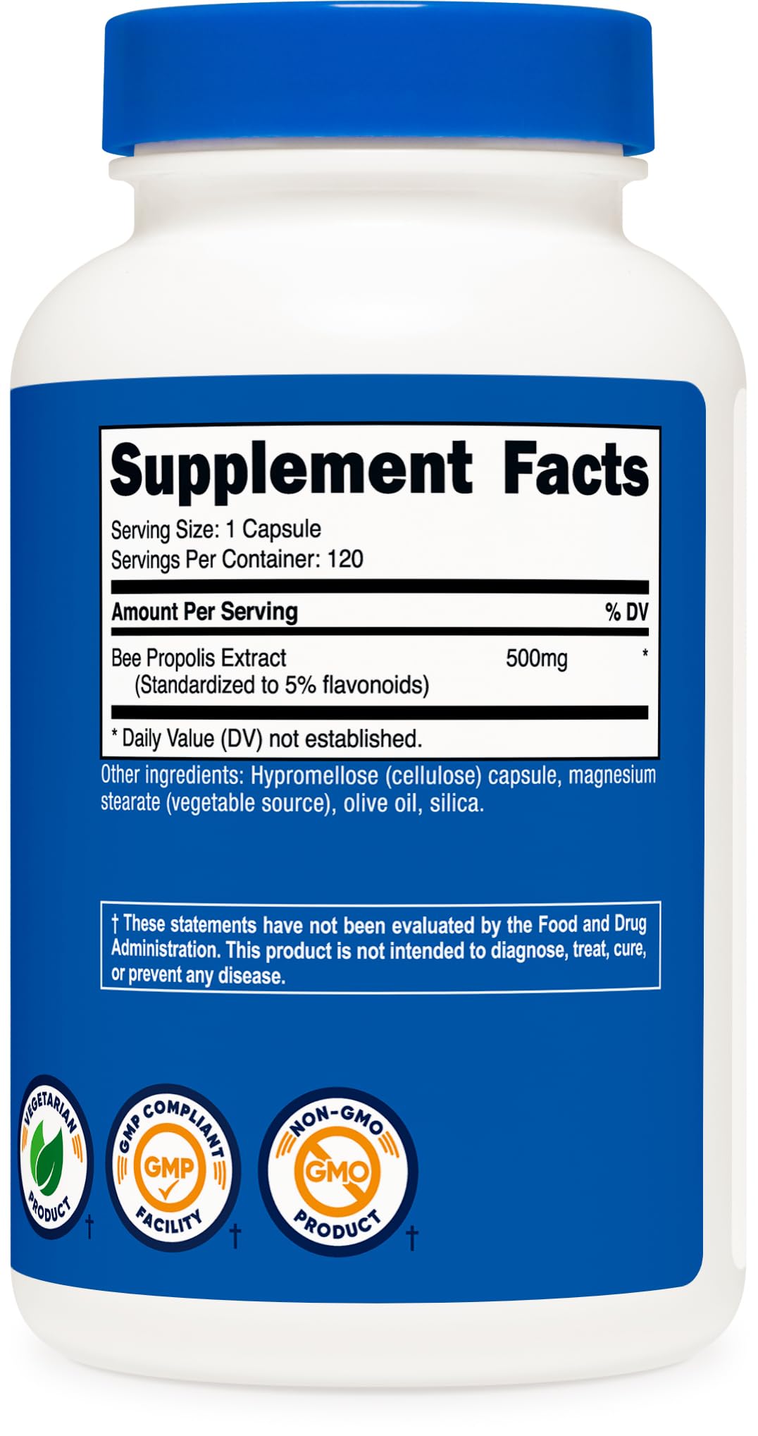 Nutricost Bee Propolis Supplement Capsules 120 Count
