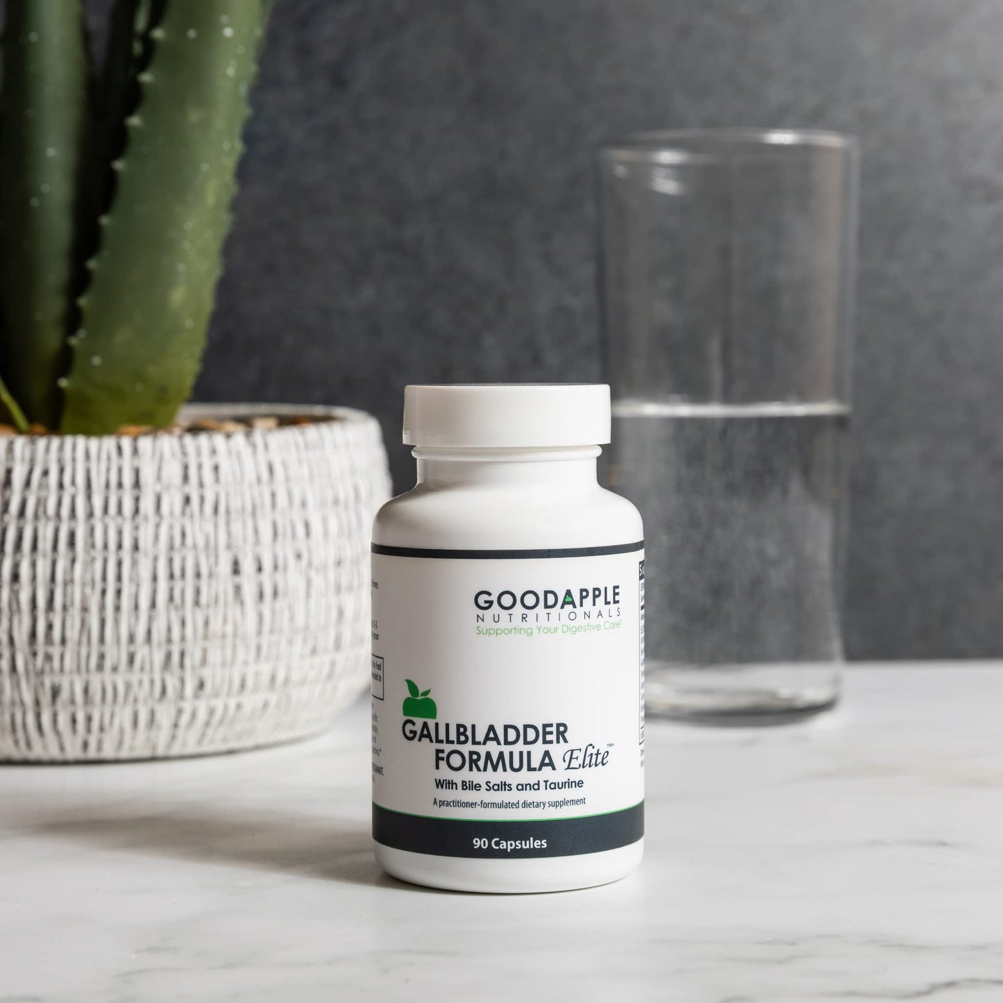 GOODAPPLE NUTRITIONALS Gallbladder Formula Elite – Ox Bile Salts, Taurine & Digestive Enzymes for Healthy Fat Digestion, Bile Flow & Digestive Comfort, 90 Capsules