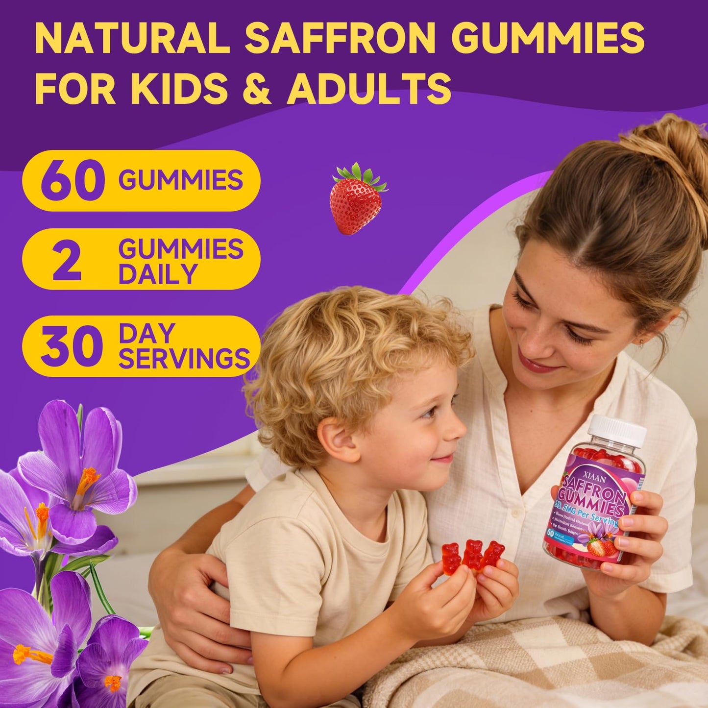 XIAAN Saffron Gummies 120 Count