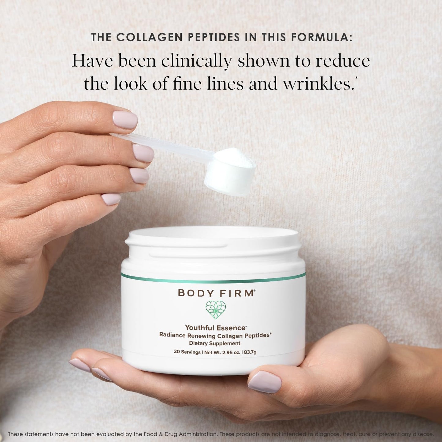 BODY FIRM Youthful Essence Radiance Renewing Collagen Peptides Powder 2.95 Ounce