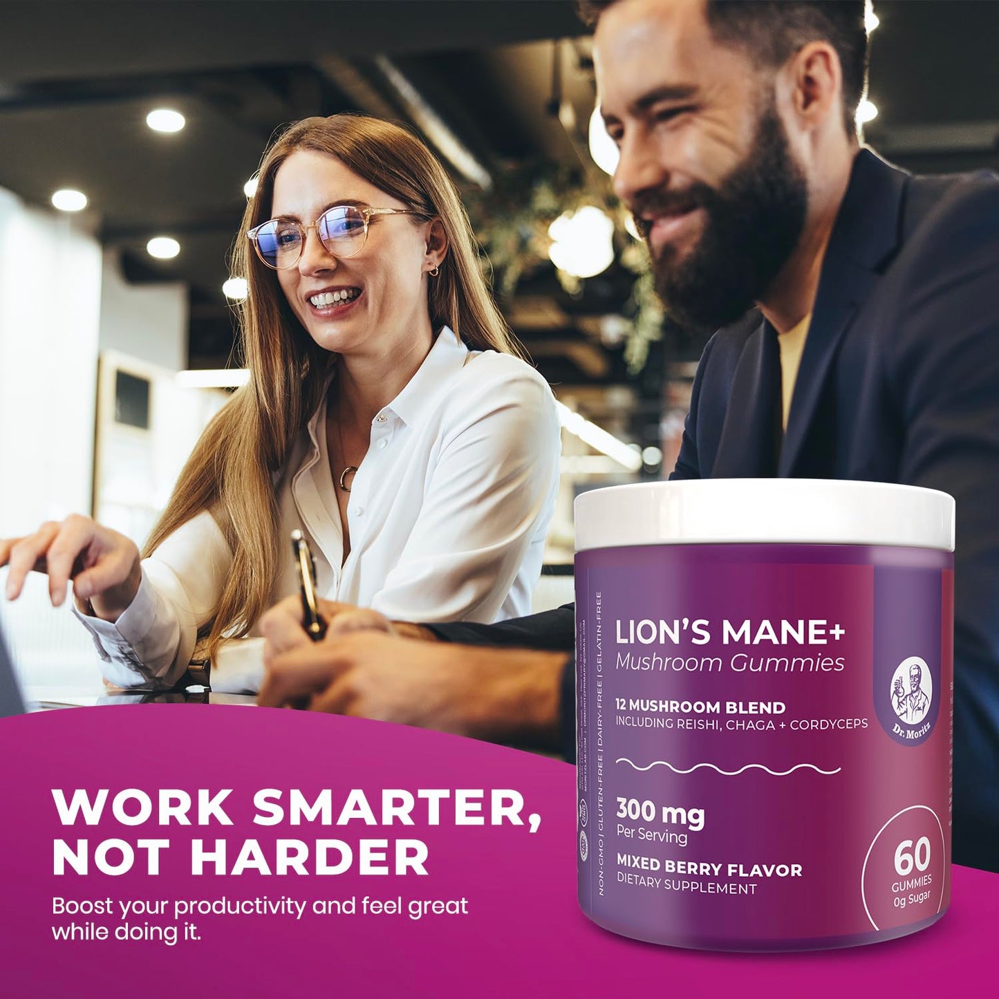 DR. MORITZ Lions Mane Gummies 60 Count