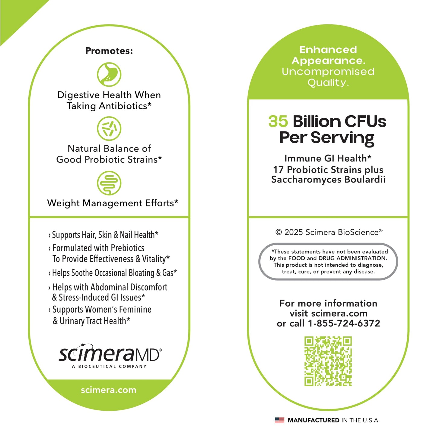 Scimera Bioscience Asprega ProPac Probiotics and Prebiotics Supplement Capsule, 10 Count